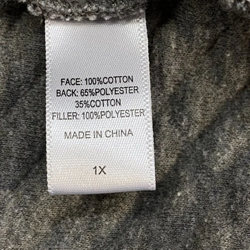 KOOLABURRA‎ by UGG Women Quilted Sweatshirt Funnel Neck Sz 1X Gray Casual 3-3